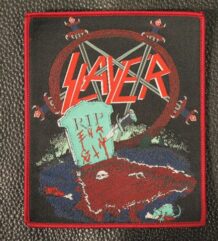 метъл нашивка Slayer везана червен кант