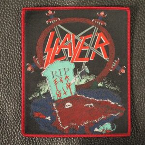 метъл нашивка Slayer везана червен кант