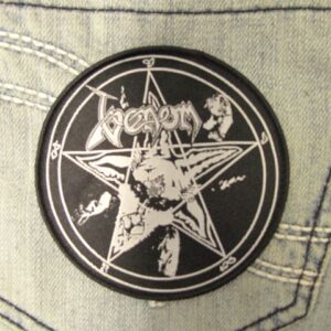 Метъл нашивка Venom Black Metal везана емблема пентаграм