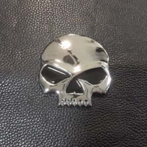 Метъл стикер Skull Chrome 3D хром череп за кола