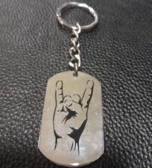 Хеви метъл плочка, ключодържател steel