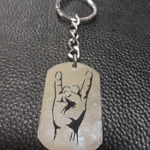 Хеви метъл плочка, ключодържател steel