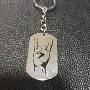 Хеви метъл плочка, ключодържател steel - Hover Image