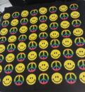 Квадратна памучна кърпа бандана с усмивки и Peace символи