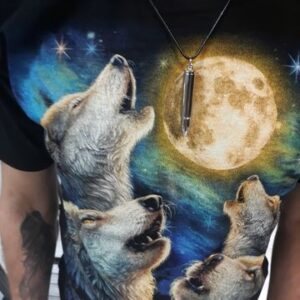 Колие с висулка куршум от медицинска стомана - Hover Image