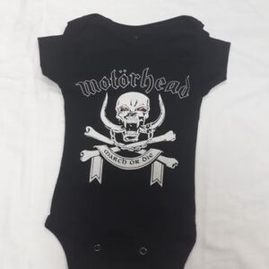 Черно детско памучно боди на Моторхед