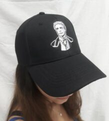 Мъжка бейзболна шапка Васил Левски черна с бяла бродерия