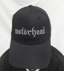 Шапка с козирка мъжка MOTORHEAD черна със сива 3D бродерия