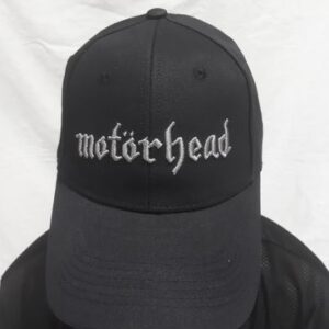 Шапка с козирка мъжка MOTORHEAD черна със сива 3D бродерия
