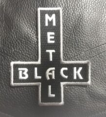 Метъл нашивка Black Metal Inverted Cross бродирана емблема