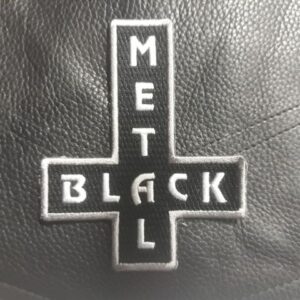 Метъл нашивка Black Metal Inverted Cross бродирана емблема
