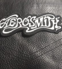 нашивка Aerosmith Logo изцяло бродирана бяла емблема