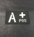 Военна нашивка кръвна група A+ POS светеща тактическа емблема