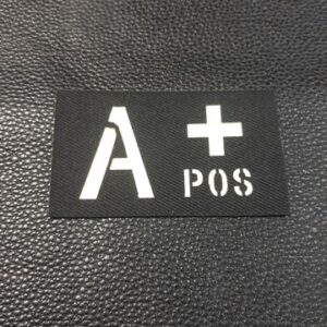 Военна нашивка кръвна група A+ POS светеща тактическа емблема