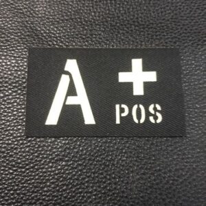 Военна нашивка кръвна група A+ POS (Светеща) - Hover Image