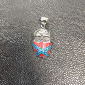 рокерски медальон с череп и маска rebel