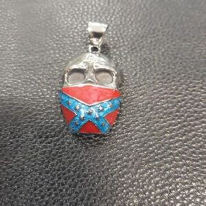 рокерски медальон с череп и маска rebel - Hover Image