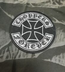 Рокерска нашивка Choppers Forever бродиран пач малтийски кръст
