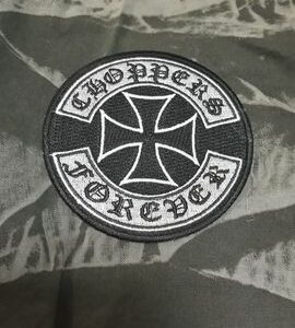 Рокерска нашивка Choppers Forever бродиран пач малтийски кръст