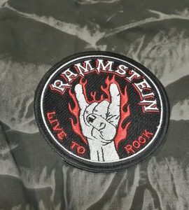 Метъл нашивка Rammstein Live to Rock бродирана емблема