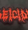 Голяма нашивка Deicide бродирана в червено за гръб на яке