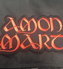 Голяма везана рокерска нашивка за елек с огнено лого на Amon Amarth