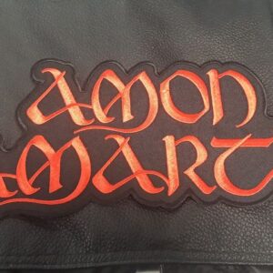 Голяма везана рокерска нашивка за елек с огнено лого на Amon Amarth