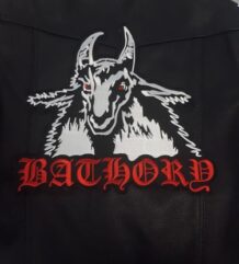 Метъл нашивка Bathory с козел за гръб на яке