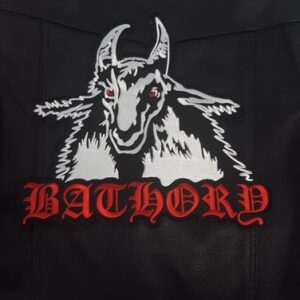 Метъл нашивка Bathory с козел за гръб на яке