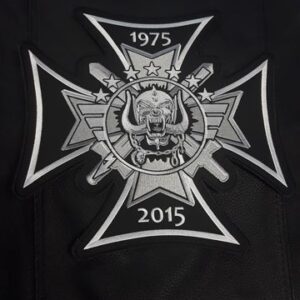 Рокерска нашивка за елек Motorhead железен кръст