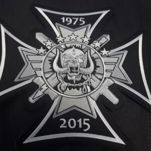 Рокерска нашивка за елек Motorhead - Везан железен кръст - Hover Image