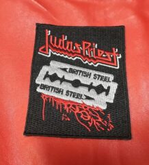 Бродирана нашивка Judas Priest British Steel с бръснарско ножче