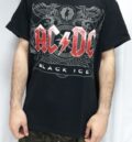 Черна памучна тениска на AC/DC Black Ice
