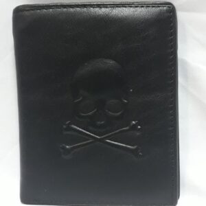 Рокерски портфейл с череп за подарък на мотористи