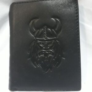 Черен мъжки портфейл с Викинг - Hover Image