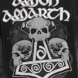 Голяма везана метъл нашивка Amon Amarth с чук Мьолнир и черепи за гръб