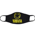 Черна предпазна маска за лице на Nirvana с жълто лого