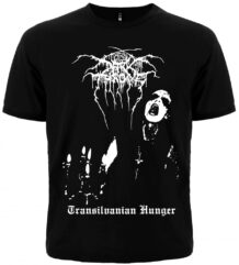 Черна метъл тениска Darkthrone Transilvanian Hunger с портрет на Fenriz и свещник отпред