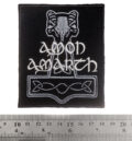 Метъл нашивка Amon Amarth Thor's Hammer с бяла бродерия