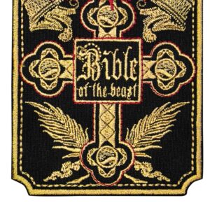 Метъл нашивка Powerwolf Bible of the Beast със златна бродерия