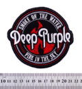 Кръгла рок нашивка Deep Purple Smoke on the Water с пламъци