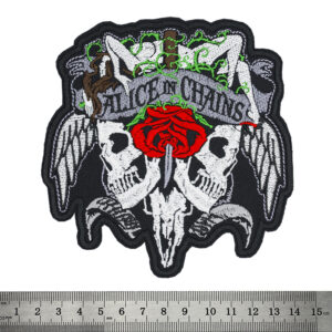 Голяма рок нашивка Alice in Chains Skulls and Rose с крила и черепи