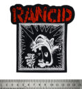 Голяма бродирана пънк нашивка Rancid Scream в червено и бяло