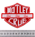 Бродирана червена рок нашивка Motley Crue Girls Girls Girls