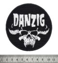 Метъл нашивка Danzig Skull Logo кръгла бродерия с череп