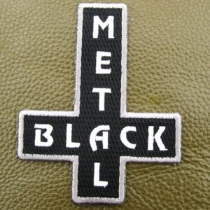 Метъл нашивка Black Metal – Обърнат кръст за елек - Hover Image