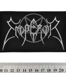 Бродирана метъл нашивка Emperor Logo в бяло и черно