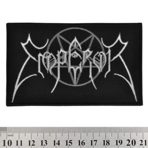 Бродирана метъл нашивка Emperor Logo в бяло и черно