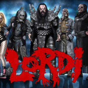 Перфектен малък плакат на Lordi с бандата