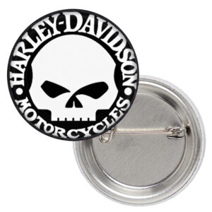 Малка значка на Harley-Davidson с череп